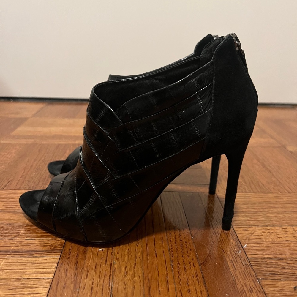 Black leather booties Alexandre Birman
